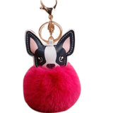 Cute Animal Pompom Pendant Key Chain 8 cm/3.1inch Ball Cartoon Bag Decoration Holder, Accessory Keyring Holder