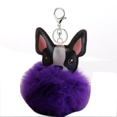 Cute Animal Pompom Pendant Key Chain 8 cm/3.1inch Ball Cartoon Bag Decoration Holder, Accessory Keyring Holder