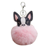 Cute Animal Pompom Pendant Key Chain 8 cm/3.1inch Ball Cartoon Bag Decoration Holder, Accessory Keyring Holder