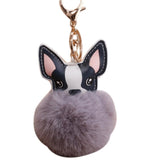 Cute Animal Pompom Pendant Key Chain 8 cm/3.1inch Ball Cartoon Bag Decoration Holder, Accessory Keyring Holder